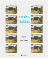 ** POLYNESIE - Poste - 233/35, 3 Feuilles De 10 Non Dentelés Avec Interpanneaux, Cd 20/2/85: Tahiti D'autrefois (Maury) - Autres & Non Classés