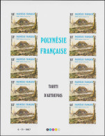 ** POLYNESIE - Poste - 299/301, 3 Feuillets De 10 Non Dentelés Avec Interpanneau, Cd 4/11/87: Tahiti D'autrefois (Maury) - Other & Unclassified