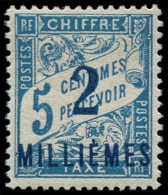 * PORT-SAID - Taxe - 5A, Erreur Surcharge Bleue, Signé Calves: 2m. S. 5c. Bleu - Autres & Non Classés