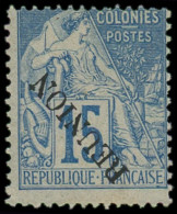 * REUNION - Poste - 22A, Surcharge Renversée, Signé Scheller: 15c. Bleu - Unused Stamps