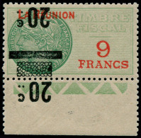 * REUNION - Fiscaux - Fiscaux BDV 35b, Double Surcharge Renversée, Bdf - Other & Unclassified