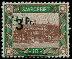 * SARRE - Poste - 81, Double Surcharge, Signé: 3f. S. 10mk - Unused Stamps