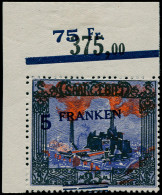 ** SARRE - Poste - 82, Surcharge à Cheval En Diagonale, Bdf, Superbe - Unused Stamps