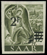 * SARRE - Poste - 219A, Papier Jaune, Non Dentelé, Signé Brun (Michel 239 Y I U) - Unused Stamps