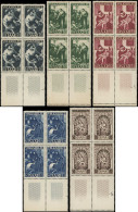 ** SARRE - Poste - 263/67, Blocs De 4, Bdf: Bienfaisance 1949 - Unused Stamps