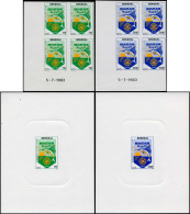 EPL SENEGAL - Poste - 597/98, 2 épreuves De Luxe + 2 Blocs De 4 Non Dentelés, Cd 5/7/83: Rotary, Espadon - Other & Unclassified