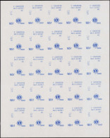 ESS SENEGAL - Poste - 660, Extraordinaire Feuille De 25 Essais De La Surcharge Seule En Bleu (normale Noire), Non Dentel - Altri & Non Classificati