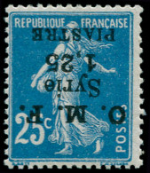 * SYRIE - Poste - 61j, Surcharge Renversée: 1.25p. S. 25c. Bleu - Other & Unclassified