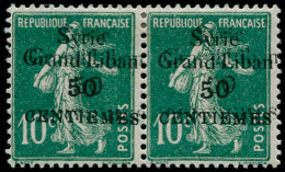 * SYRIE - Poste - 86b, Paire, Double Surcharge: 10c. Semeuse Vert - Other & Unclassified