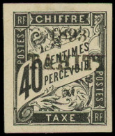 (*) TAHITI - Taxe - 23, Signé Scheller: 40c. Noir - Neufs