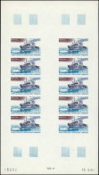 ** TERRES AUSTRALES - Poste Aérienne - 64, Feuille De 10 Non Dentelée, Cd 16/9/80: Bateau Le Norsel - Airmail