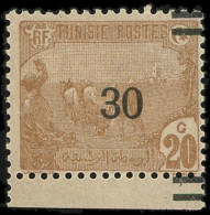 * TUNISIE - Poste - 98d, Barres En Haut: 30c. Sur 20c. Brun - Unused Stamps