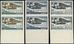 ** TUNISIE - Poste Aérienne - 13a/15a, 3 Paires Non Dentelées, Bdf: Aigle - Airmail