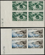 ** TUNISIE - Poste Aérienne - 18a/19a, 2 Blocs De 4 Non Dentelés, Cd 20 Et 23/11/53: 500f Et 1000f. (Maury) - Other & Unclassified