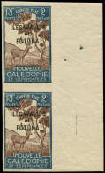 ** WALLIS & FUTUNA - Taxe - 11b, Paire Non Dentelée, Bdf: Cerf De Niaouli - Timbres-taxe