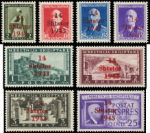 ** ALBANIE - Poste - Michel 2 + 6/8 + 11/14, Type Ix (s Cassé), 4 Ex Signés Krischke - Albania