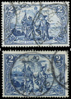 O ALLEMAGNE EMPIRE - Poste - 77/78, 2 Légendes: 2m. Bleu - Used Stamps