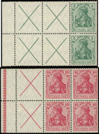 * ALLEMAGNE EMPIRE - Timbres De Carnets - HB7/8A, 2 Feuillets Complets, Certificat Jäschre (8 ** Avec Points De Rouille) - Other & Unclassified