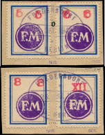 O ALLEMAGNE LOCAUX 1945 FREBERSDORF - Poste - Michel SP 217/20, Complet Sur Fragments, Signés Engel - Autres