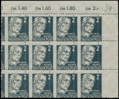 ** ALLEMAGNE ZONE SOVIET OCCUPATION - Poste - 32, Bloc De 12, Cdf, Piquage Vertical Très Déplacé (milieu Du 2) - Other & Unclassified