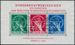 O ALLEMAGNE BERLIN - Blocs Feuillets - 1, Réforme Monétaire, Cad. 18/12/49, Superbe (Michel 1) - Otros & Sin Clasificación