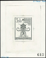 EPA AUTRICHE - Poste - 1188, épreuve D'artiste En Noir, Annotée "2 Phase, Ende, 25/4/70, 617": Notariat - Autres & Non Classés