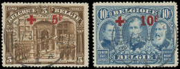 O BELGIQUE - Poste - 162/63, Croix-Rouge 1918 - Autres & Non Classés