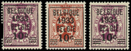 ** BELGIQUE - Poste - 375/76, Complet 3 Valeurs: Surcharge "ee" - Other & Unclassified