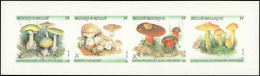 (*) BELGIQUE - Poste - 2418/21, Bande Complète Non Dentelée: Champignons (Cob B21) - Other & Unclassified