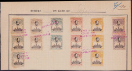 SPE ESPAGNE - Poste - 259/64, 6 Bandes De 3 Ou Paires Sur Page D'album UPU, Surcharge Rouge "spécimen Collection Maurita - Other & Unclassified