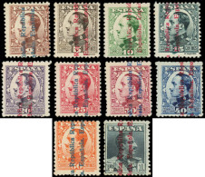 * ESPAGNE - Poste - 486/95, 10 Valeurs Surchargées De 1930/31 - Unused Stamps