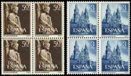 ** ESPAGNE - Poste - 841/42, Blocs De 4: Compostelle, Année Sainte - Autres & Non Classés