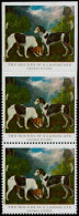 ** GRANDE BRETAGNE - Poste - 1513, Bande De 3 Verticale Dont 1 Timbre Non Dentelé + 1 Timbre Dentelé 3 Cotés: 31p. Chien - Autres & Non Classés