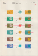 (*) ISLANDE - Poste - 395/96, Série De 8 Paires Non Dentelées Dont Une En Couleurs Définitives + 8 Essais, Sur 2 Feuille - Other & Unclassified