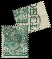 O ITALIE - Poste - 76, Piquage Diagonal En Coin De Feuille, Spectaculaire: 5c. Vert - Non Classés