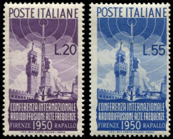 ** ITALIE - Poste - 561/62, Complet (gomme Mixte): Radio (Sas. 623/4) - Unclassified