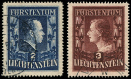 O LIECHTENSTEIN - Poste - 266a/67a, Dentelé 15: 2f. & 3f. - Autres & Non Classés