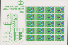 ** LIECHTENSTEIN - Poste - 355, Feuillet Complet De 20 Avec Illustrations (marque Sur Bdf): Europa 1960 - Autres & Non Classés