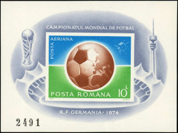 ** ROUMANIE - Blocs Feuillets - 114a, Non Dentelé: Football Munich 1974 - Other & Unclassified