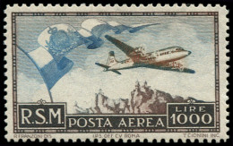 * SAINT MARIN - Poste Aérienne - 88, 1000l. Avion 1951 - Other & Unclassified