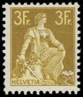 ** SUISSE - Poste - 127, TB: 3f. Bistre Et Jaune - Unused Stamps