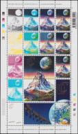 VIG SUISSE - Essais De Couleurs - Vignettes "test Couleurs", Hélio Courvoisier, Feuillet Composite De 20 (Années 1980/90 - Otros & Sin Clasificación