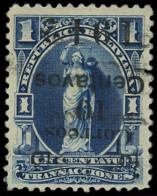 * BOLIVIE - Poste - 92a, Surcharge Noire Renversée: 10c/1c. Bleu (Scott 101 E) - Bolivia