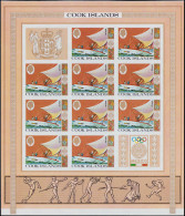 ** COOK - Poste - 186/91, 6 Feuillets De 10 + 2 Vignettes, Avec Frise Inférieure: Jeux Olympiques De Mexico 68, Cycle - Cookeilanden