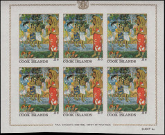 ** COOK - Non Dentelés - 160/65, 6 Feuillets De 6 Avec Cadre: Paul Gauguin - Cook Islands
