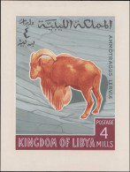 MAQ LIBYE - Poste - (1965/73?), Type Non émis (4m. Chèvre Ammotragos), Maquette Originale Gouache (160x210) - Unique - - Libya