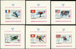 ** YEMEN ROYAUME - Blocs Feuillets - Michel 95/105B, Complet (1 Ex Pli D'angle): Jeux Olympiques D'hiver 1924/68 - Jemen