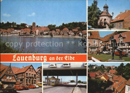 72614489 Lauenburg Elbe Panorama Schlossturm Statue Zoll Teilansicht Lauenburg   - Lauenburg