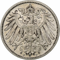 Empire Allemand, Wilhelm II, Mark, 1907, Stuttgart, Argent, TTB, KM:14 - 1 Mark