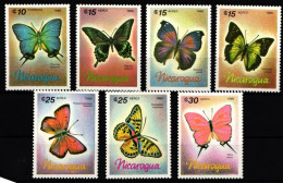 Nicaragua 2717-2723 Postfrisch Schmetterling #IH075 - Nicaragua